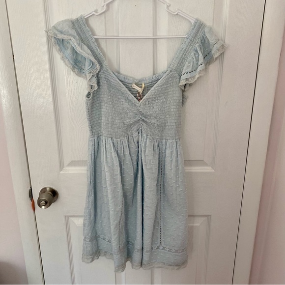 Loveshackfancy Blue Mini Dress Size Medium - Picture 1 of 9